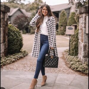 Liverpool Black and White Houndstooth Teddy Jacket